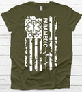 Paramedic Flag Shirt: Gildan Unisex Tee, Gift for EMT