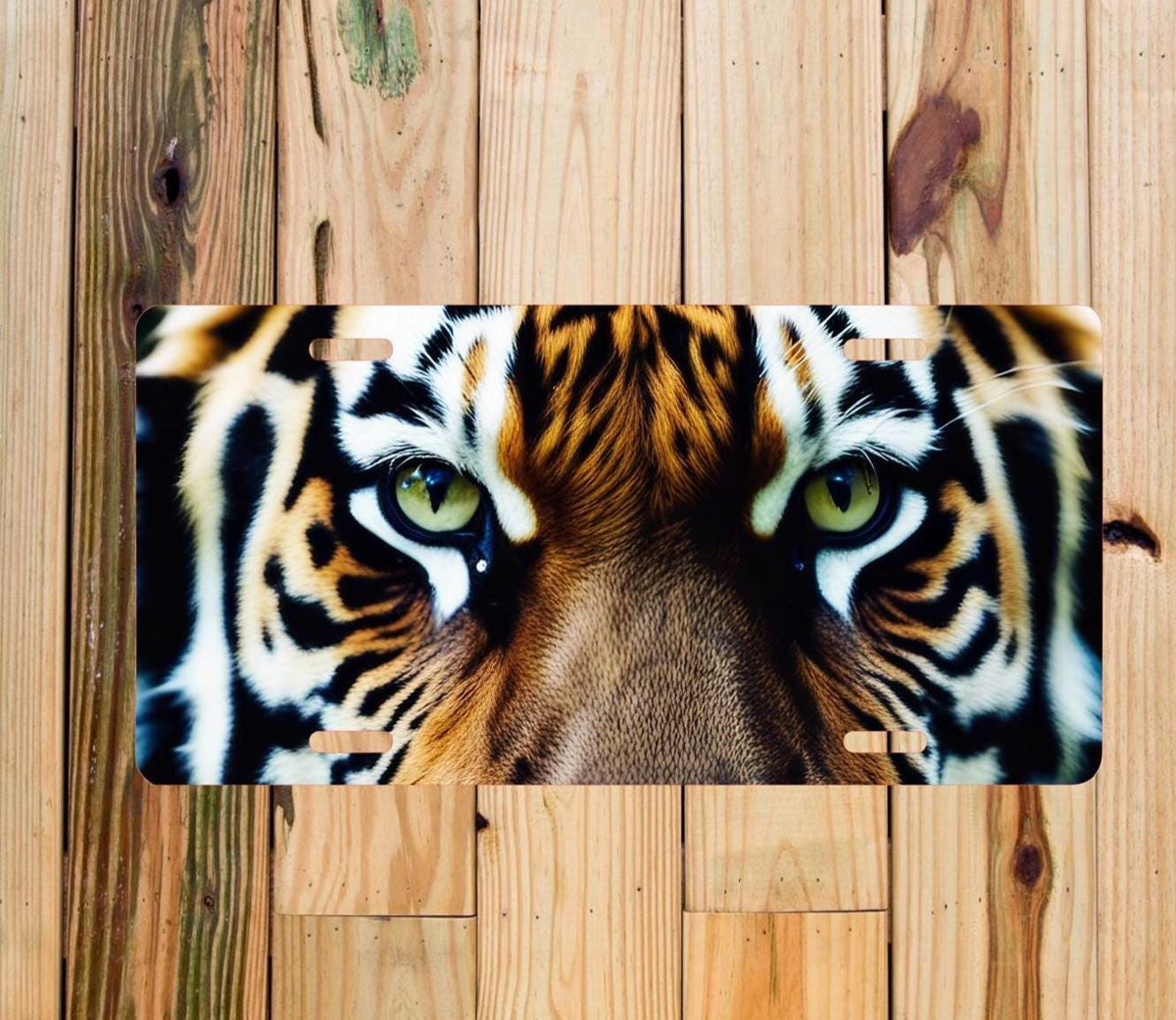 Tiger License Plate: Personalized Car Tag, Vehicle Accessory