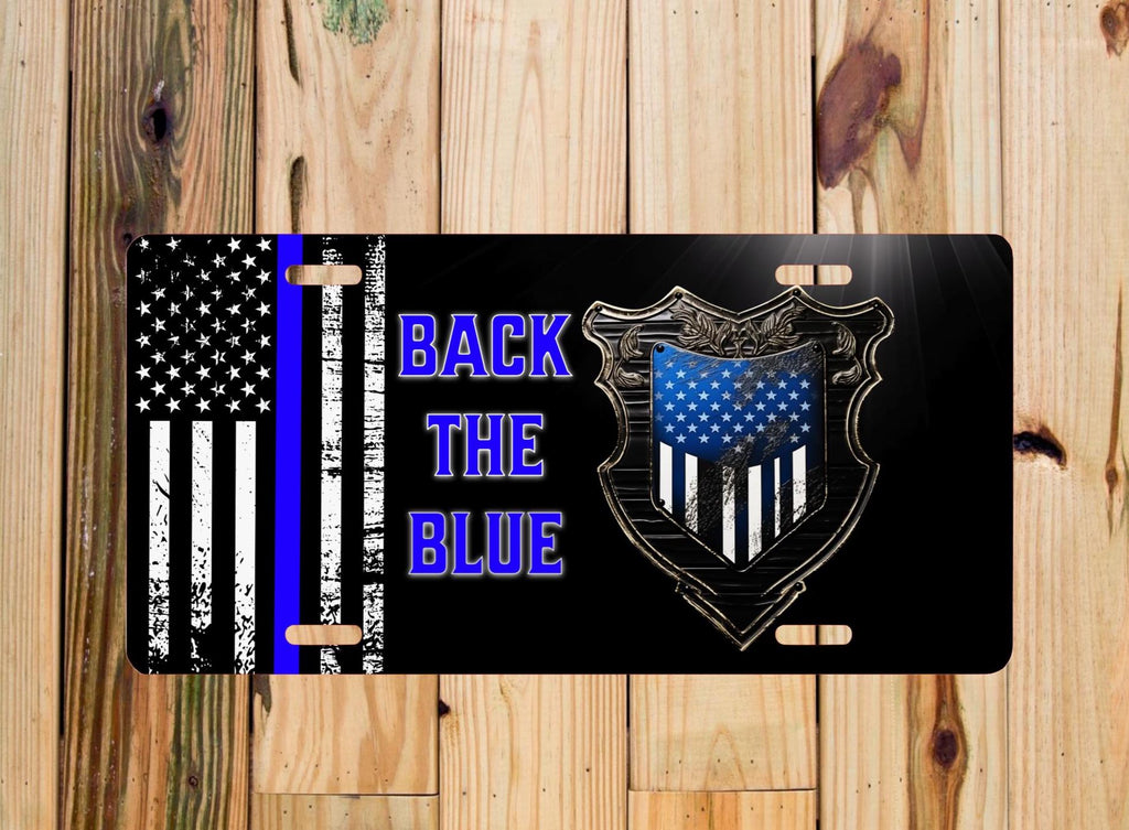 Back The Blue License Plate: Police Support Car Accessory