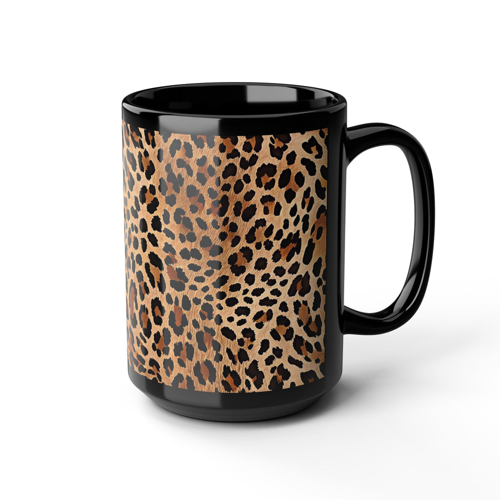 Leopard Print Coffee Mug | Black Ceramic Mug