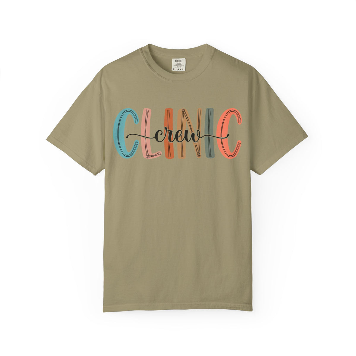 Clinic Crew T-Shirt, Unisex Garment-Dyed Tee, Healthcare Worker Apparel, Gifts for Medical Staff, Casual Everyday Wear