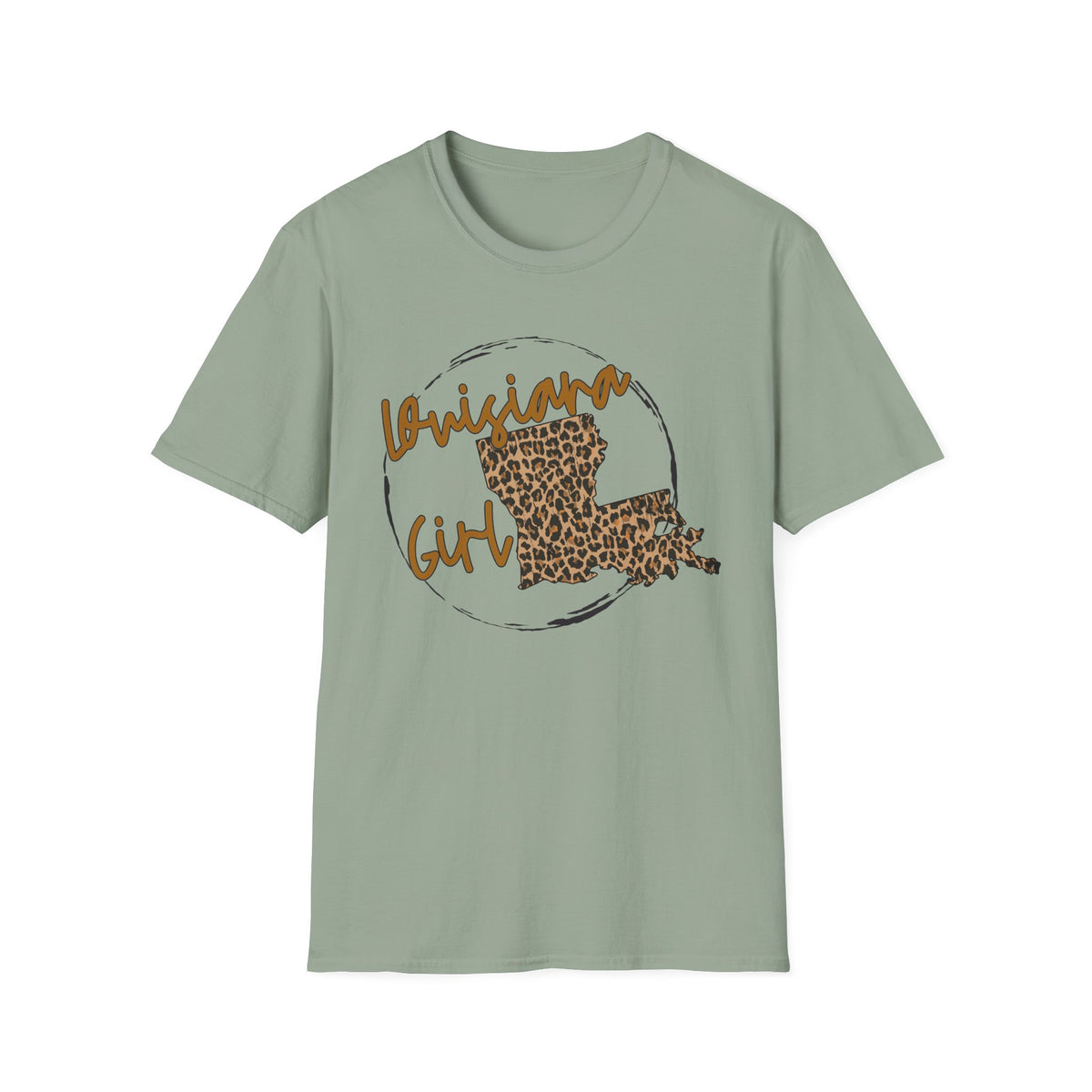 Louisiana Leopard State Silhouette T-Shirt | Louisiana Girl