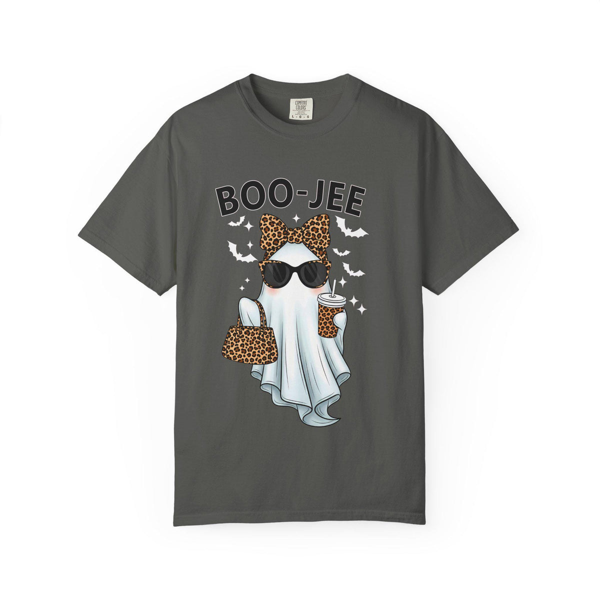 Boo-Jee Ghost T-Shirt: Unisex Garment-Dyed Cotton Halloween Tee