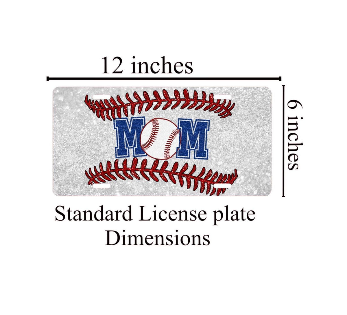Baseball Mom License Plate: Personalized Car Accessory