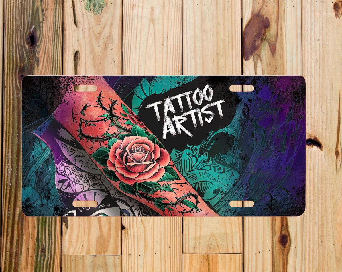Tattoo Artist License Plate: Custom Studio Decor