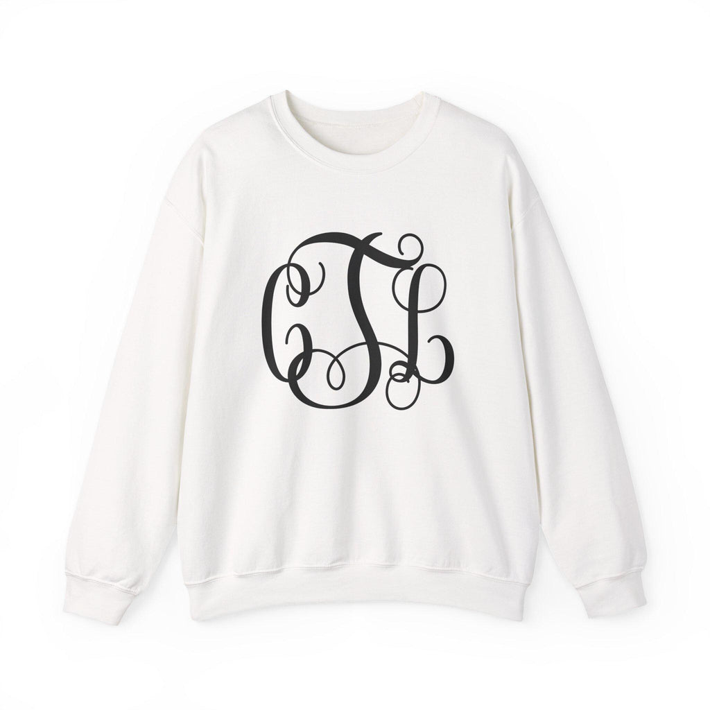 Elegant Personalized Monogram Crewneck Sweatshirt, Custom Sweatshirt, Casual Wear, Gift for Her, Cozy Fashion