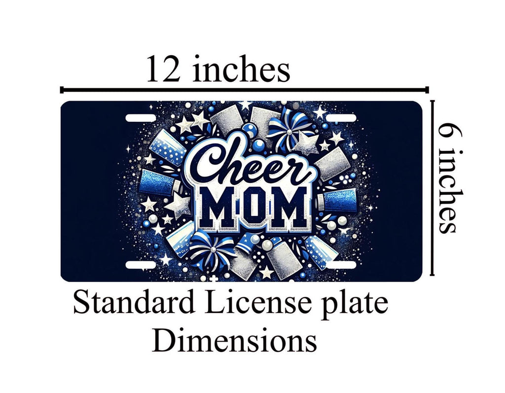 Personalized Cheer Mom License Plate: Aluminum Car Accessories