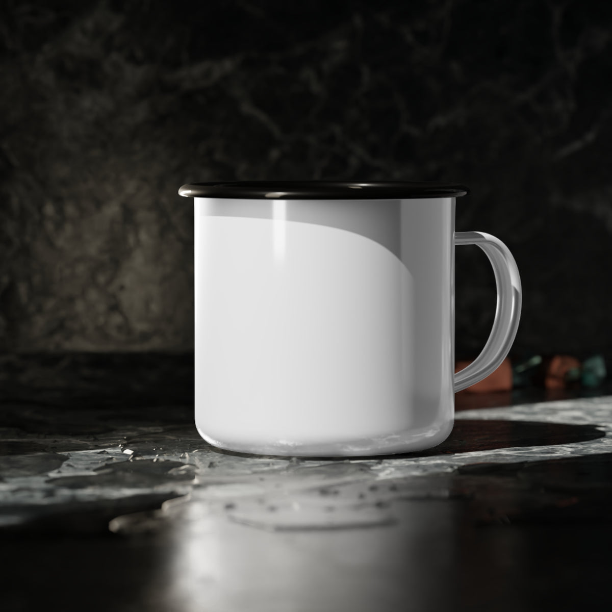 Brewed for the Outdoors Enamel Mug | Camper Mountain Coffee Camp Cup