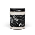 Black Polka Dot Bow Personalized Candle