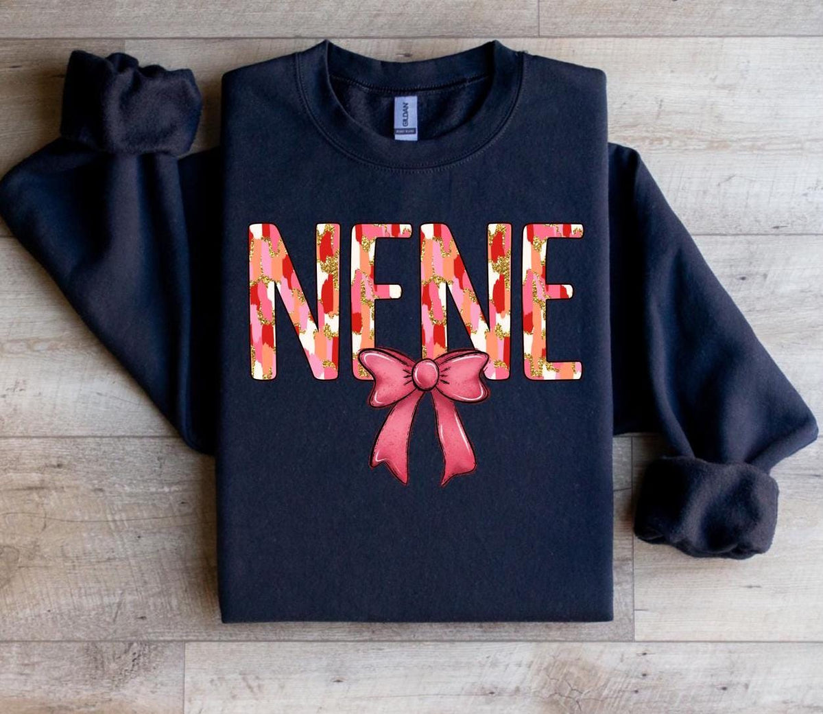 Custom Preppy NENE Sweatshirt: Croquette Bow, Personalized Name