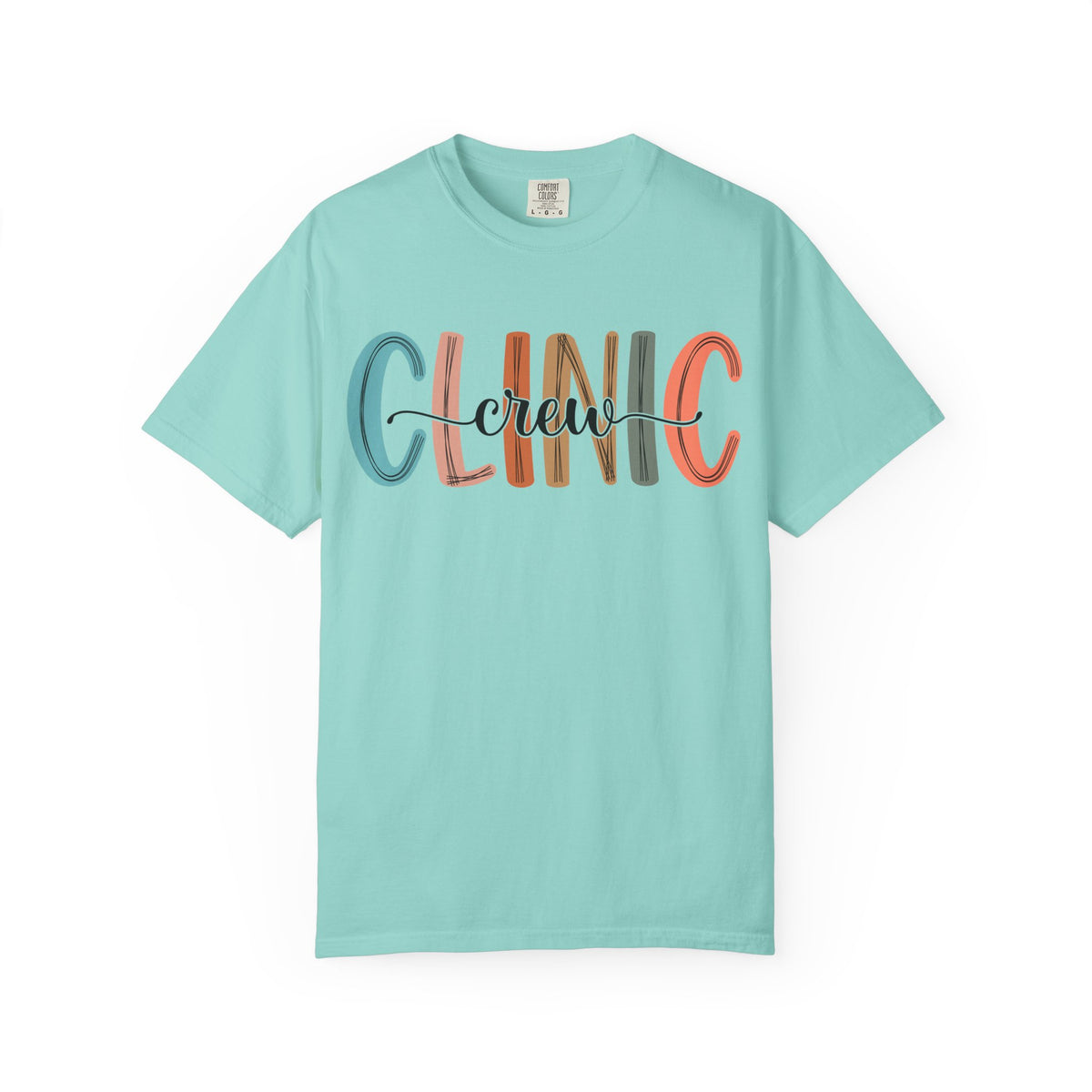 Clinic Crew T-Shirt, Unisex Garment-Dyed Tee, Healthcare Worker Apparel, Gifts for Medical Staff, Casual Everyday Wear