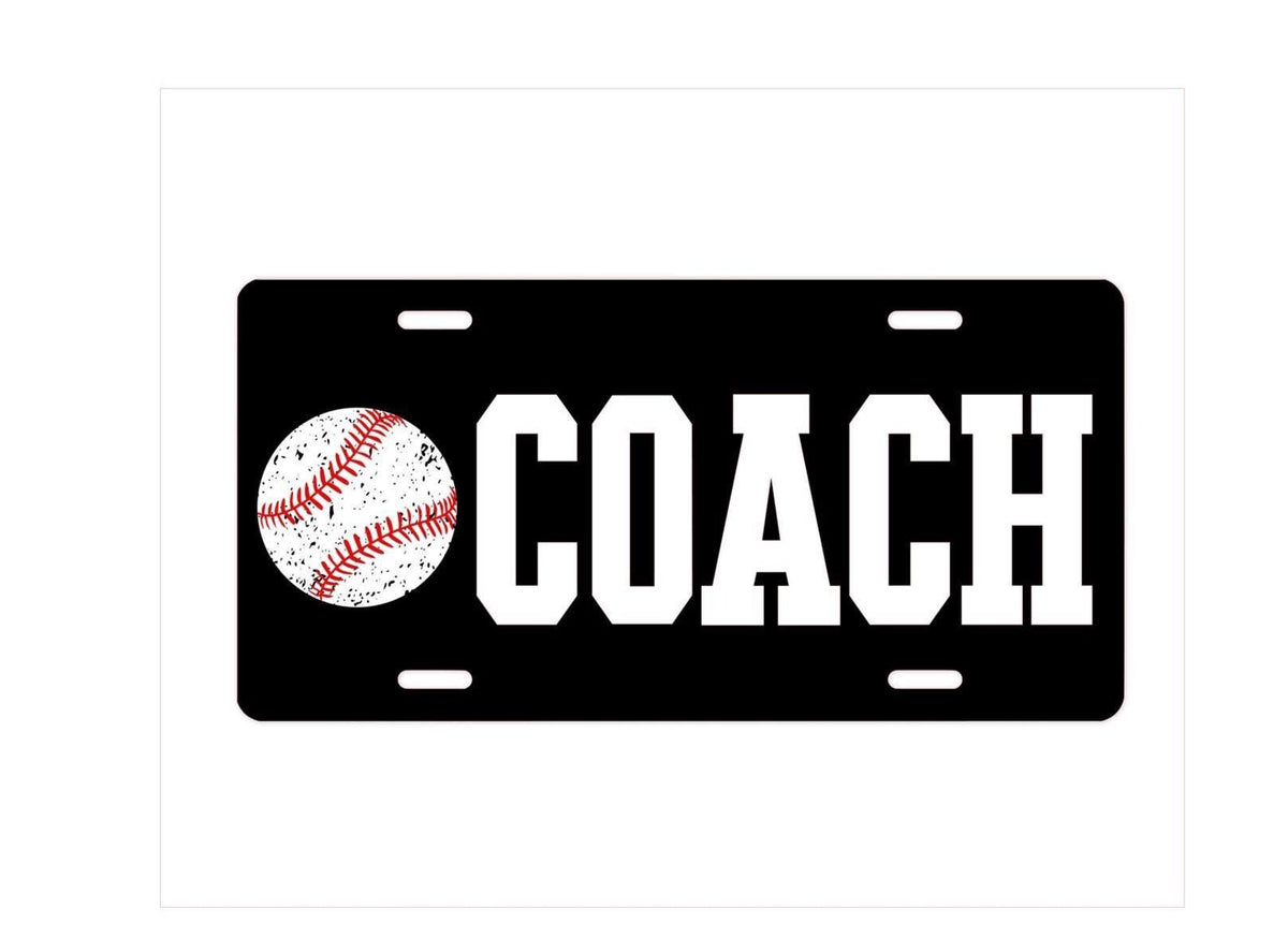 Baseball Coach License Plate: Custom Car Decoration