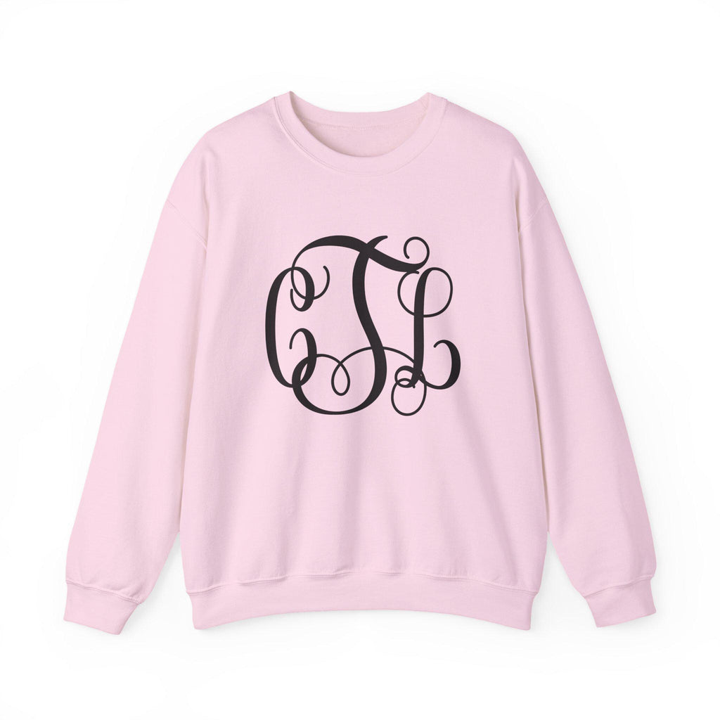Elegant Personalized Monogram Crewneck Sweatshirt, Custom Sweatshirt, Casual Wear, Gift for Her, Cozy Fashion