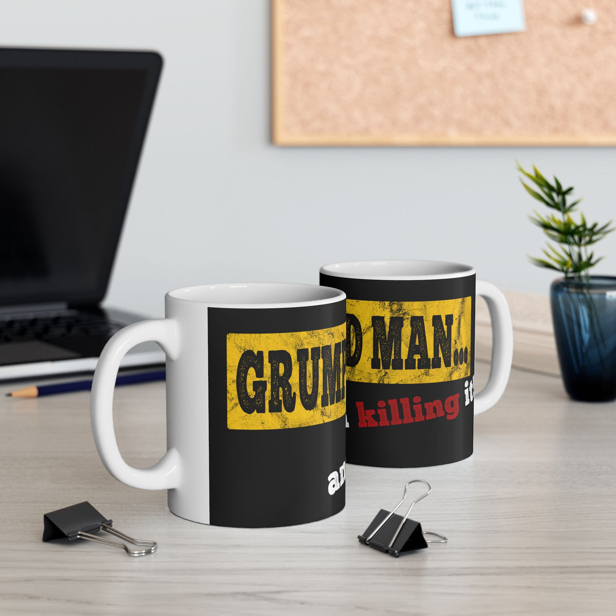 Happy Old Man and I'm KILLIN' It Mug | Ceramic Coffee Cup