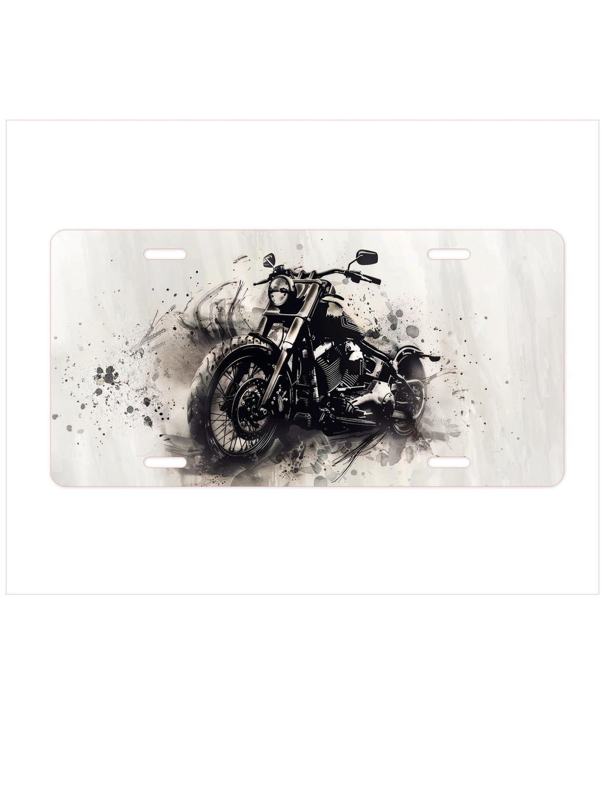 Vintage Style Motorcycle License Plate: Retro Biker Accessory