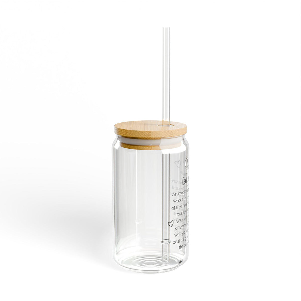 Soul Sister definition Sipper Glass | 16oz, Soul sister gift with bamboo lid and straw