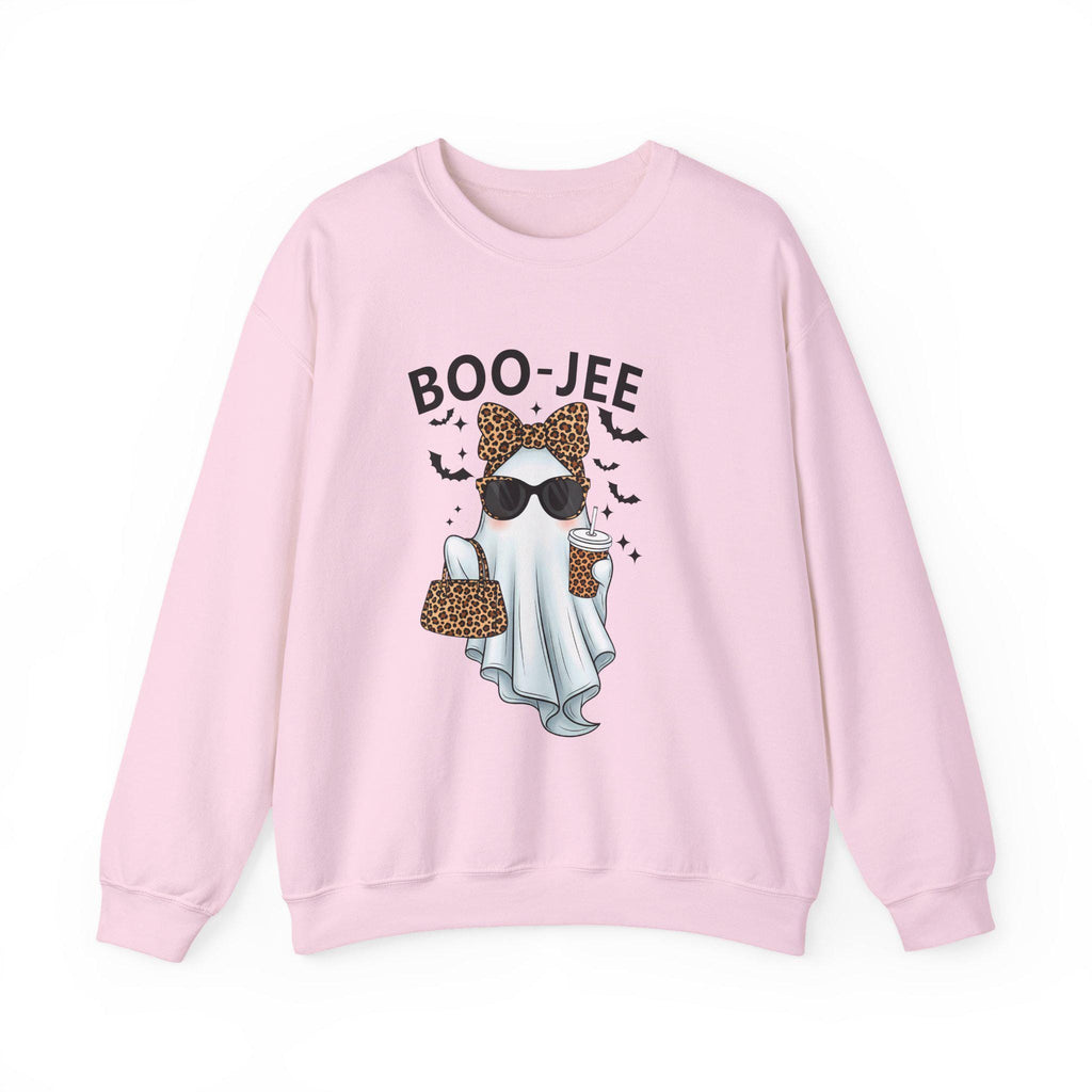 Boo-Jee Ghost Sweatshirt | Unisex Halloween Crewneck, Cozy Fall Fashion, Cute Ghost Design, Perfect for Parties, Spooky Season Gift
