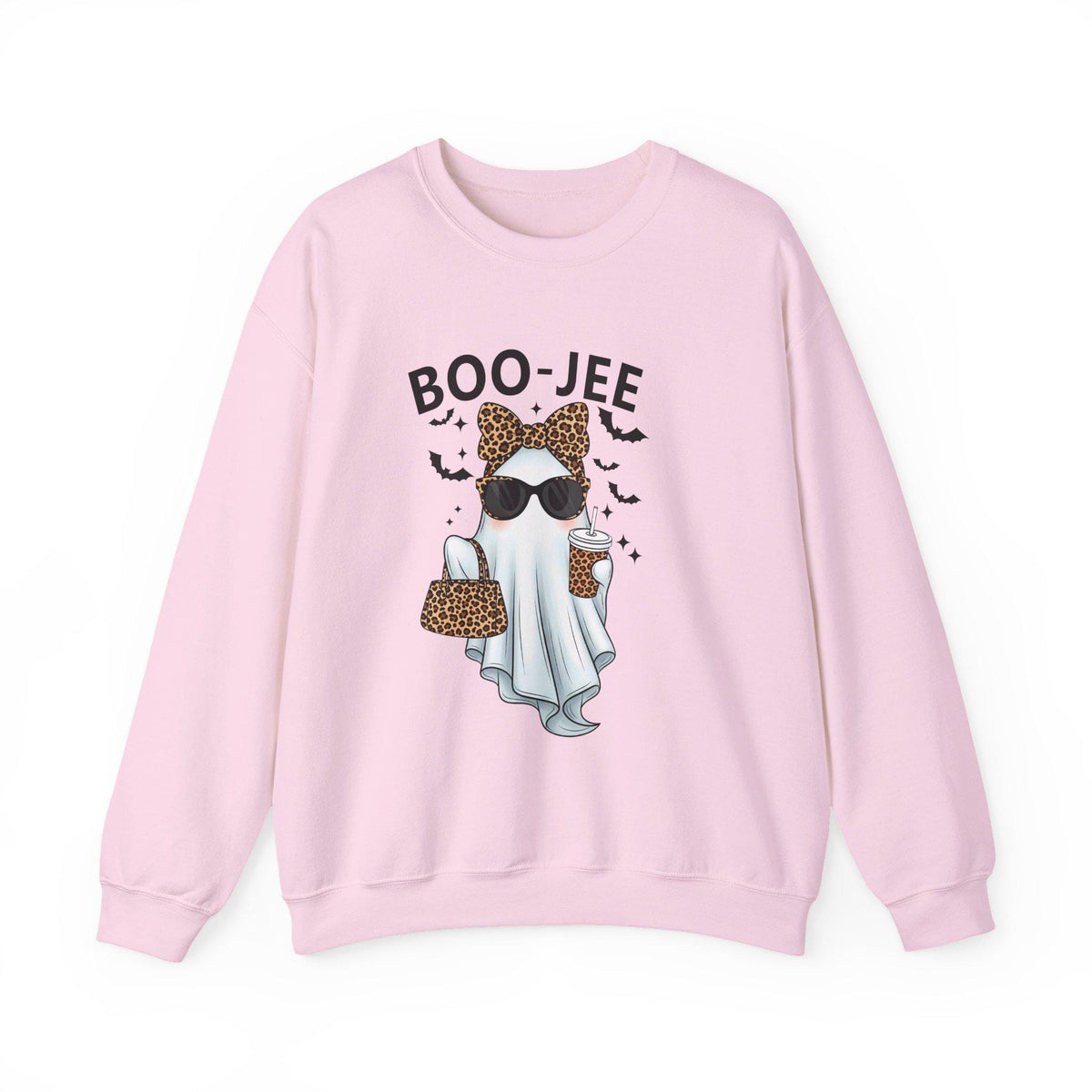 Boo-Jee Ghost Sweatshirt | Unisex Halloween Crewneck, Cozy Fall Fashion, Cute Ghost Design, Perfect for Parties, Spooky Season Gift