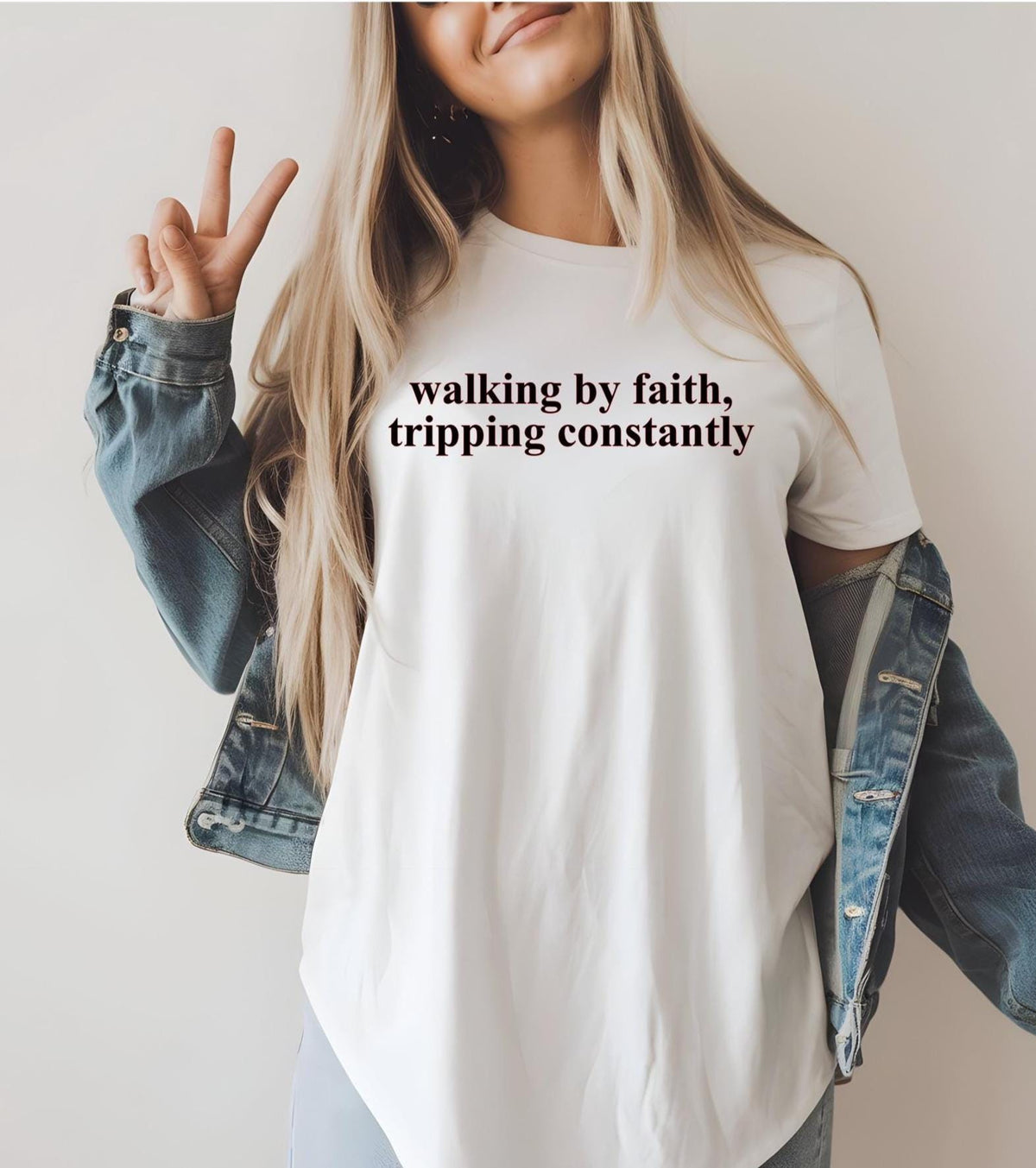 Walking By Faith Comfort Colors Shirt: Christian Inspirational Tee