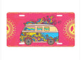 Boho License Plate: Hippie Van Car Decor