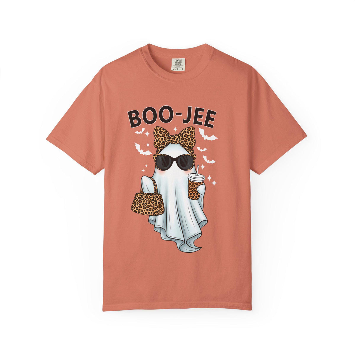 Boo-Jee Ghost T-Shirt: Unisex Garment-Dyed Cotton Halloween Tee