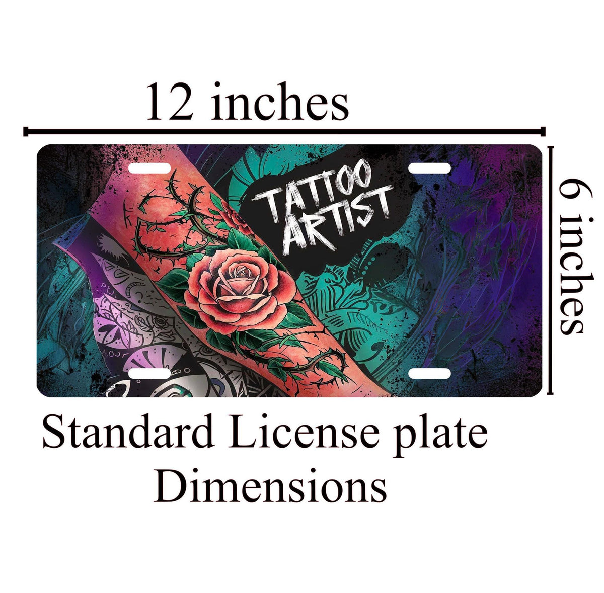 Tattoo Artist License Plate: Custom Studio Decor