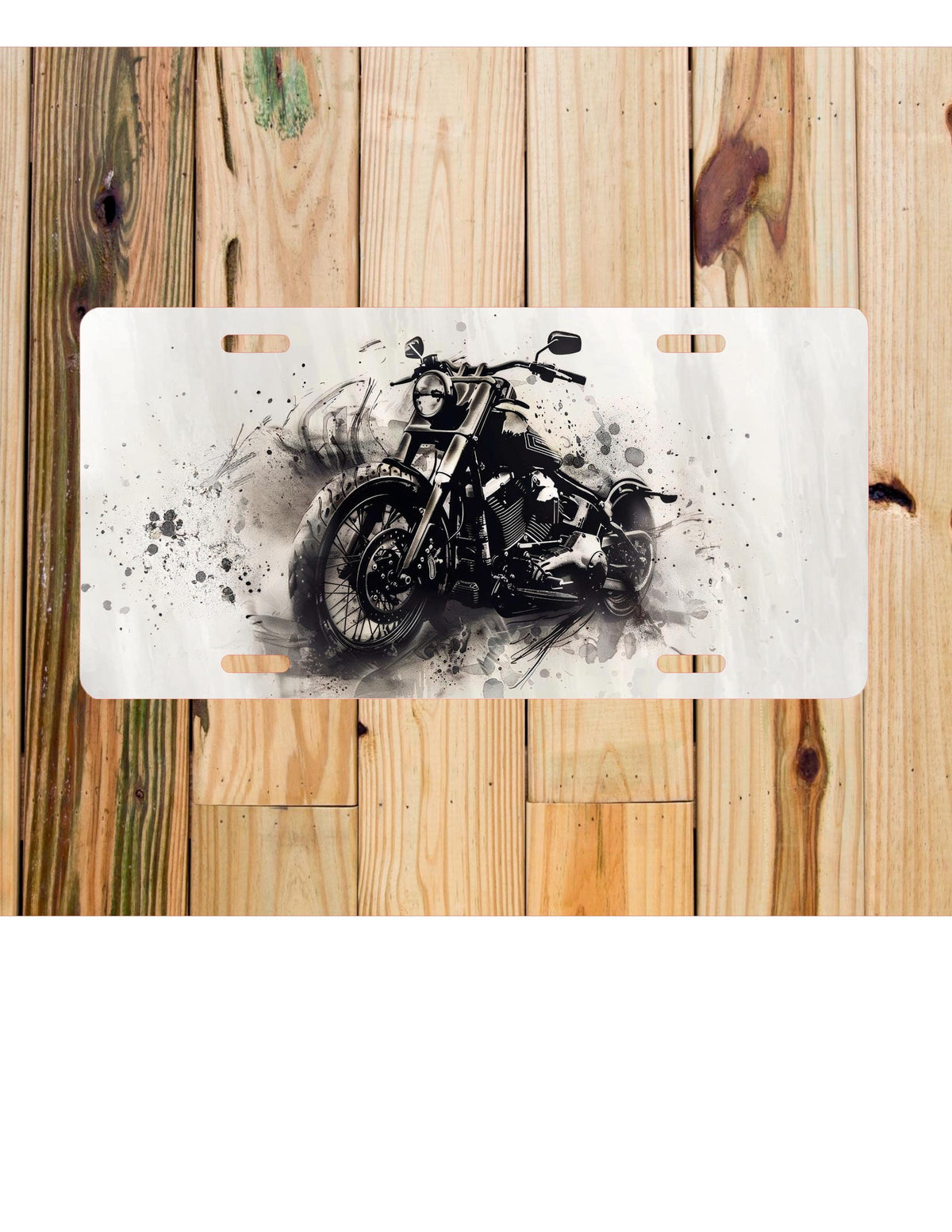 Vintage Style Motorcycle License Plate: Retro Biker Accessory