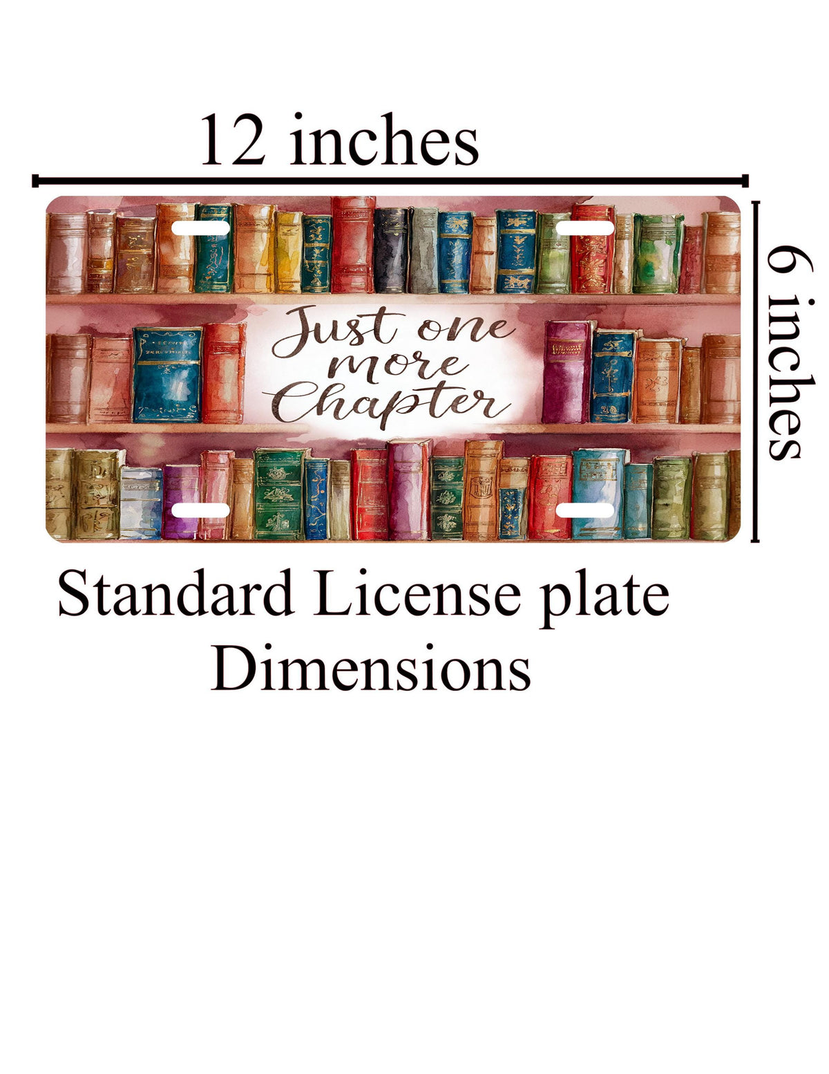 Book Lover Car License Plate, Bookworm License Plate, Reader License Plate, Custom Car Plate, Library Lover Gift