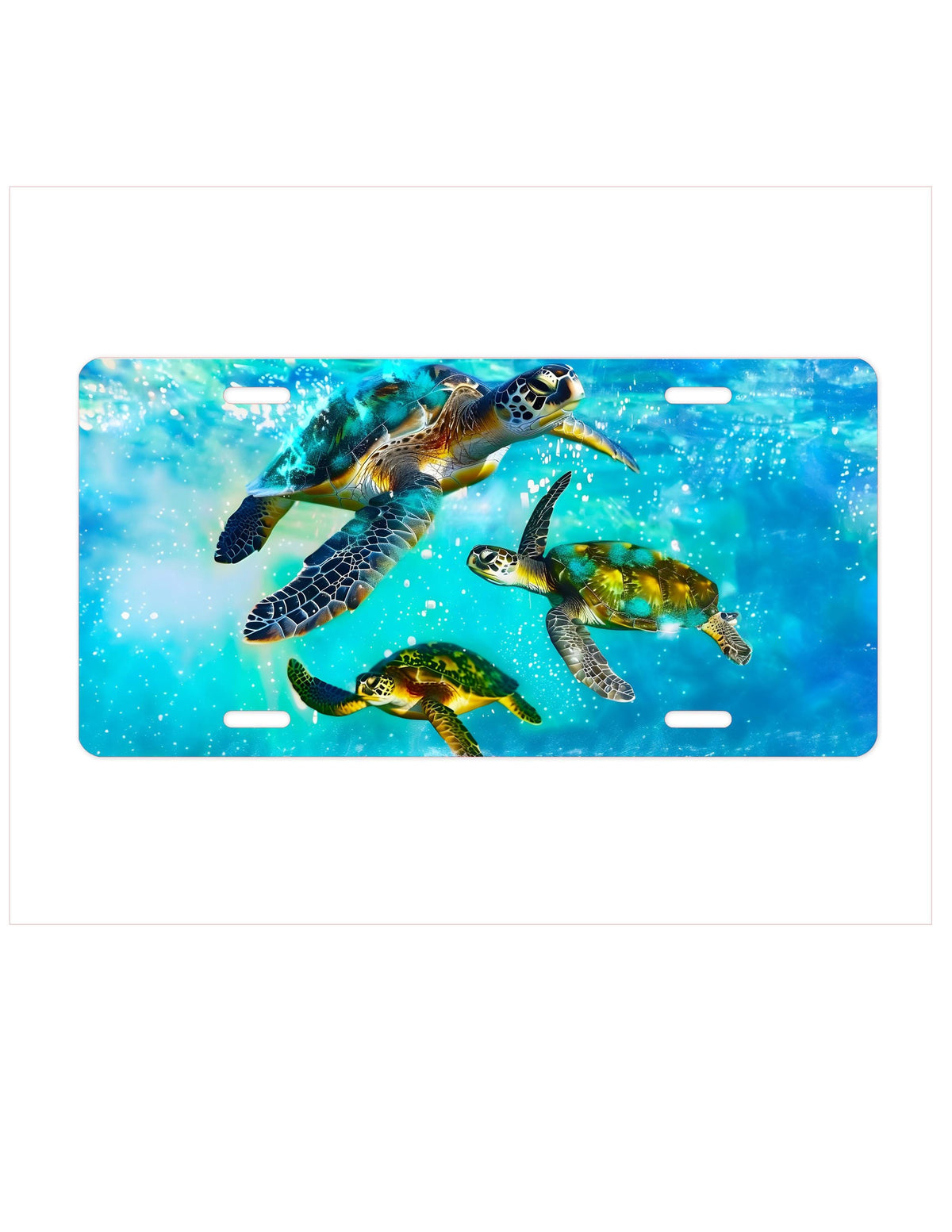 Sea Turtle License Plate: Ocean Car Accessory