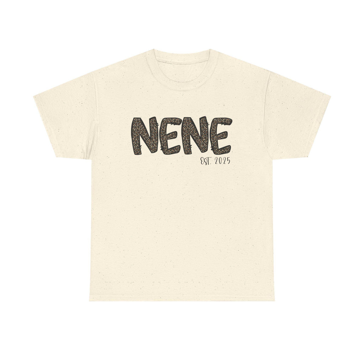 Leopard Print Nene Grandma Unisex T-Shirt, Custom Family Gift, Personalized Grandmother Shirt, Family Reunion Top, Animal Print Family Tee