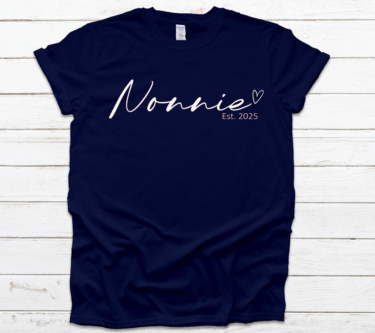 Custom Gigi Shirt: Personalized Grandma Gift, Established Date, Gildan Tee
