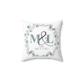 Personalized Floral Initials Pillow, Custom Wedding Gift, Home Decor, Anniversary Present, Monogrammed Cushion