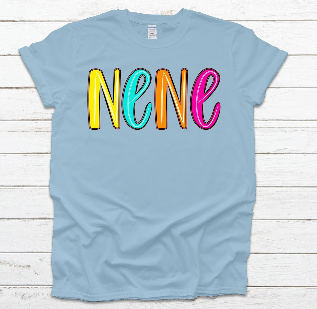 Custom Grandma T-Shirt: Bright Neon Personalized Nana Gift