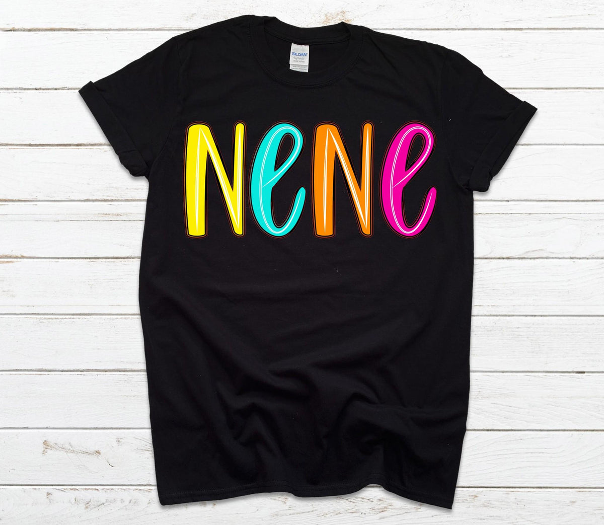 Custom Grandma T-Shirt: Bright Neon Personalized Nana Gift