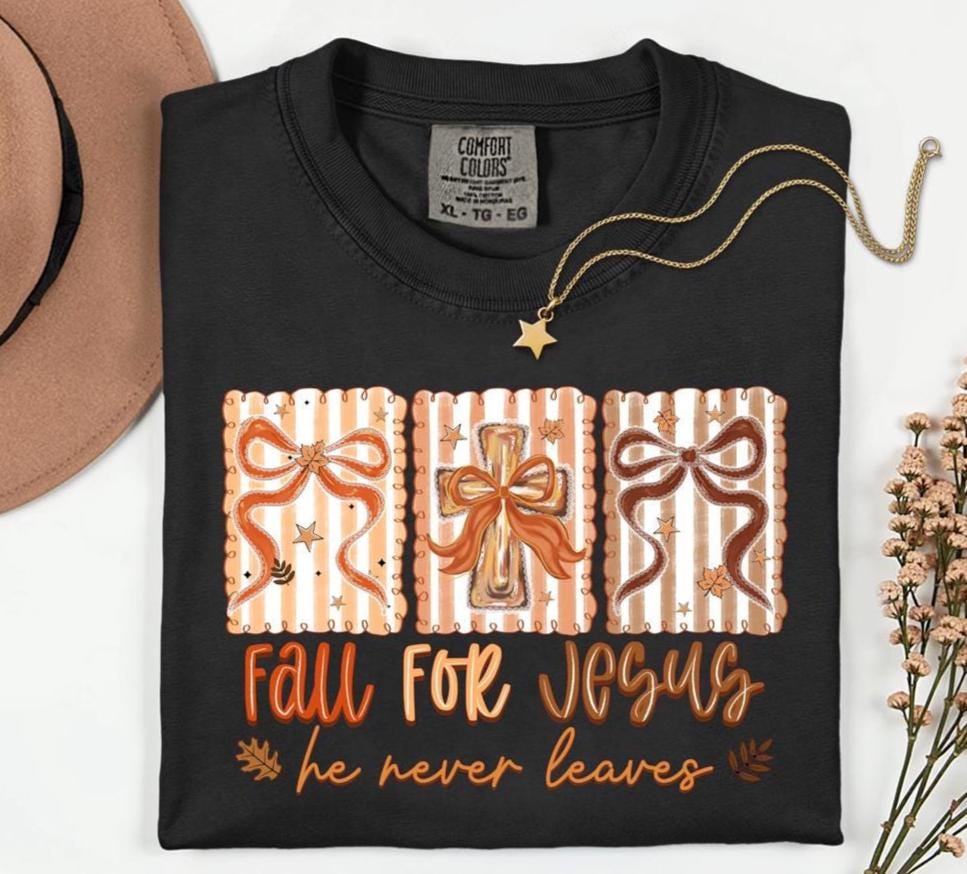 Comfort Colors Fall For Jesus Shirt: Christian Autumn T-Shirt