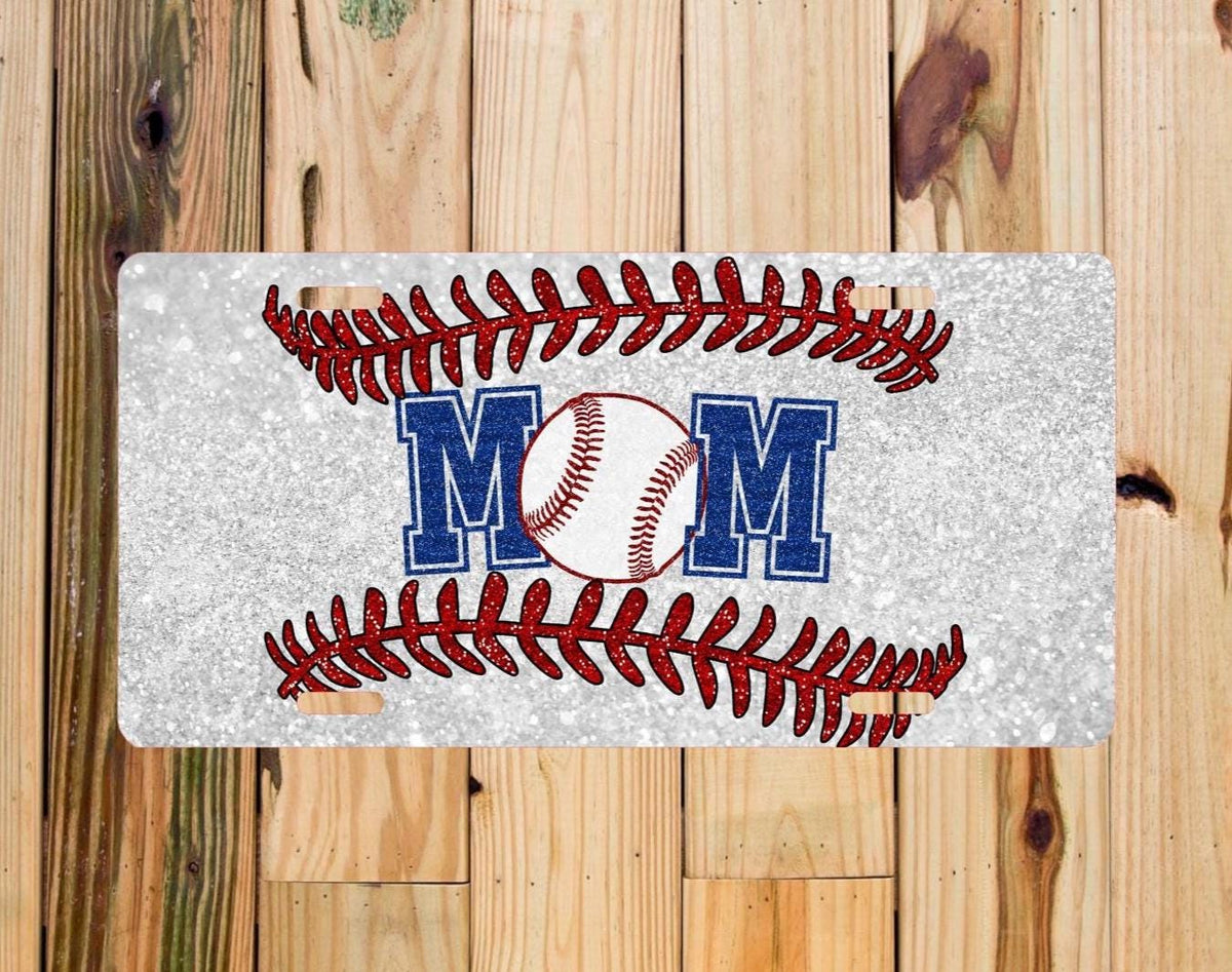 Baseball Mom License Plate: Personalized Car Accessory