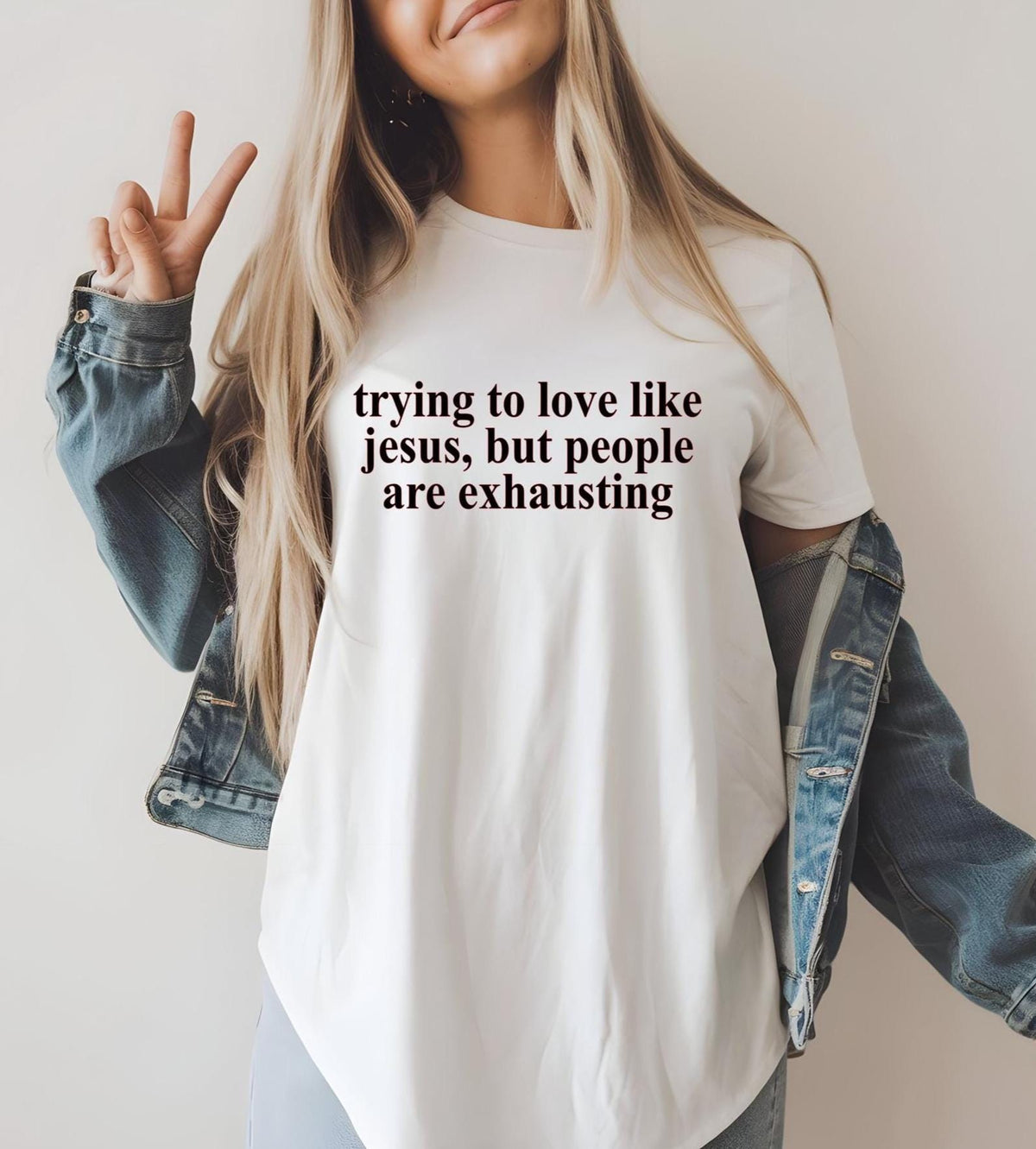 Comfort Colors "Trying to Love Like Jesus" Shirt: Religious Christian Tee