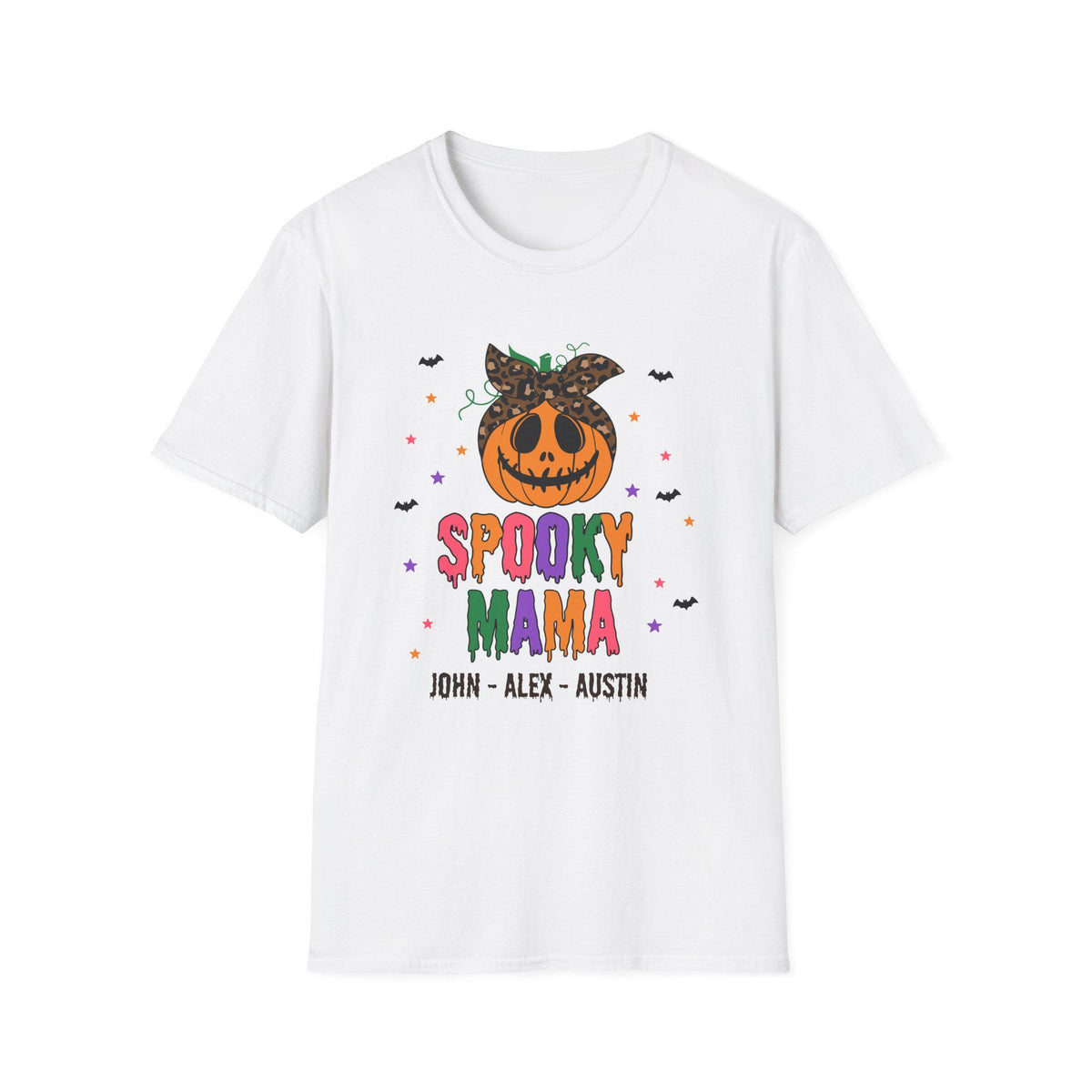 Personalized Spooky Mama T-Shirt: Customizable Halloween Costume Tee