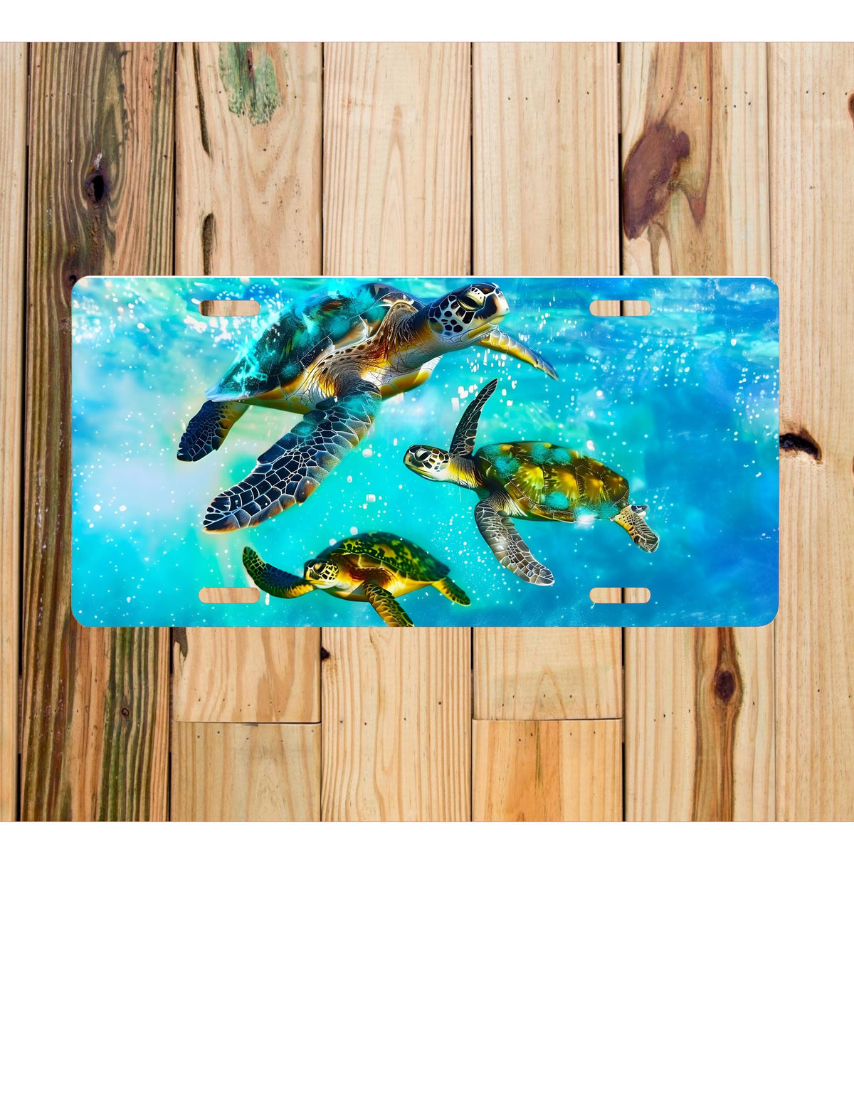 Sea Turtle License Plate: Ocean Car Accessory