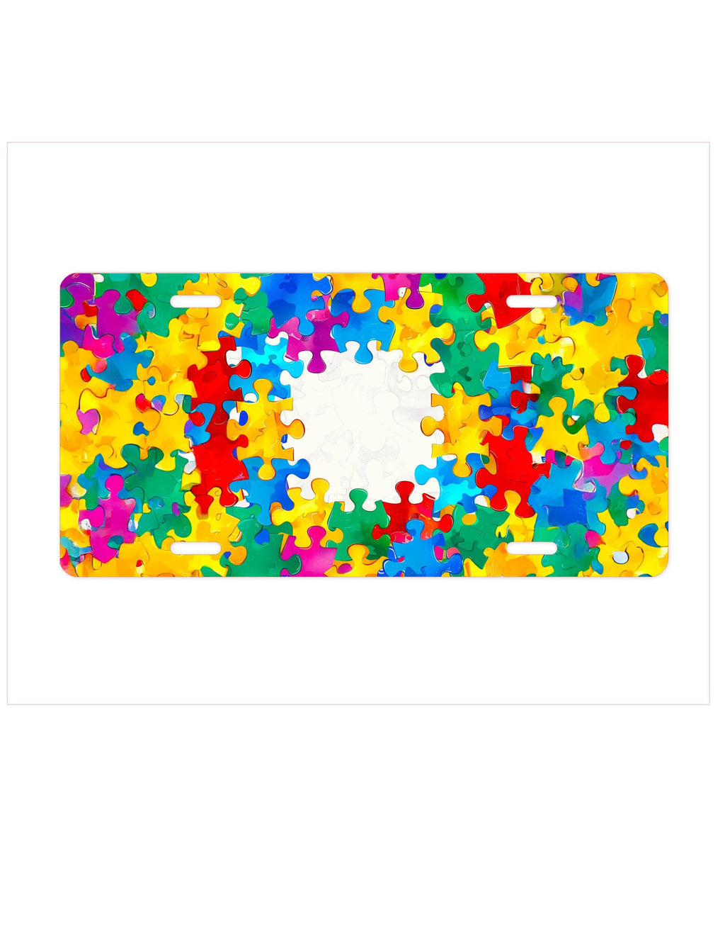 Autism Mom License Plate Frame: Puzzle Piece Car Accessories