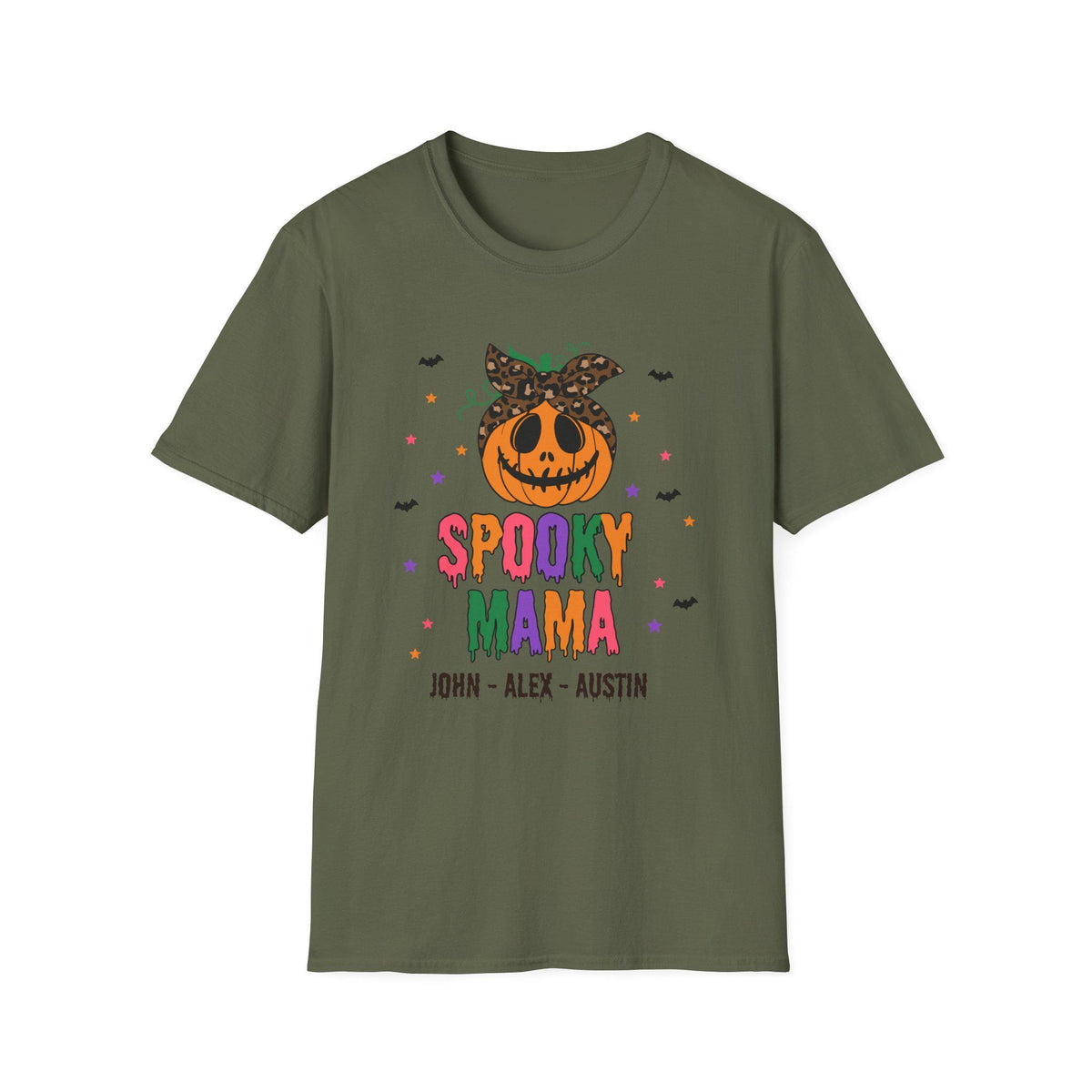 Personalized Spooky Mama T-Shirt: Customizable Halloween Costume Tee