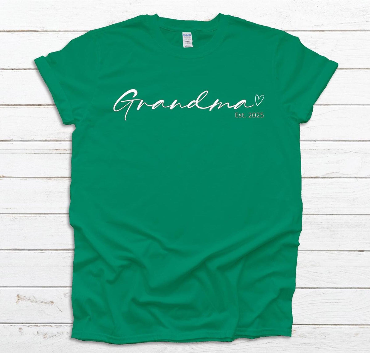 Custom Gigi Shirt: Personalized Grandma Gift, Established Date, Gildan Tee