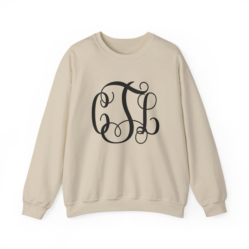 Elegant Personalized Monogram Crewneck Sweatshirt, Custom Sweatshirt, Casual Wear, Gift for Her, Cozy Fashion
