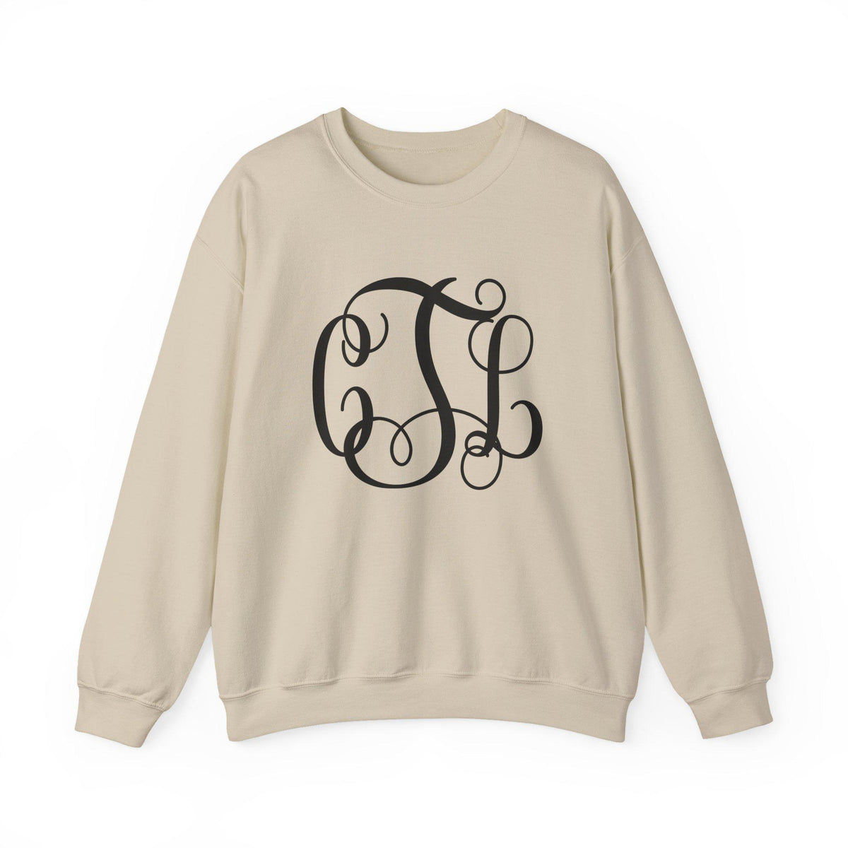 Elegant Personalized Monogram Crewneck Sweatshirt, Custom Sweatshirt, Casual Wear, Gift for Her, Cozy Fashion
