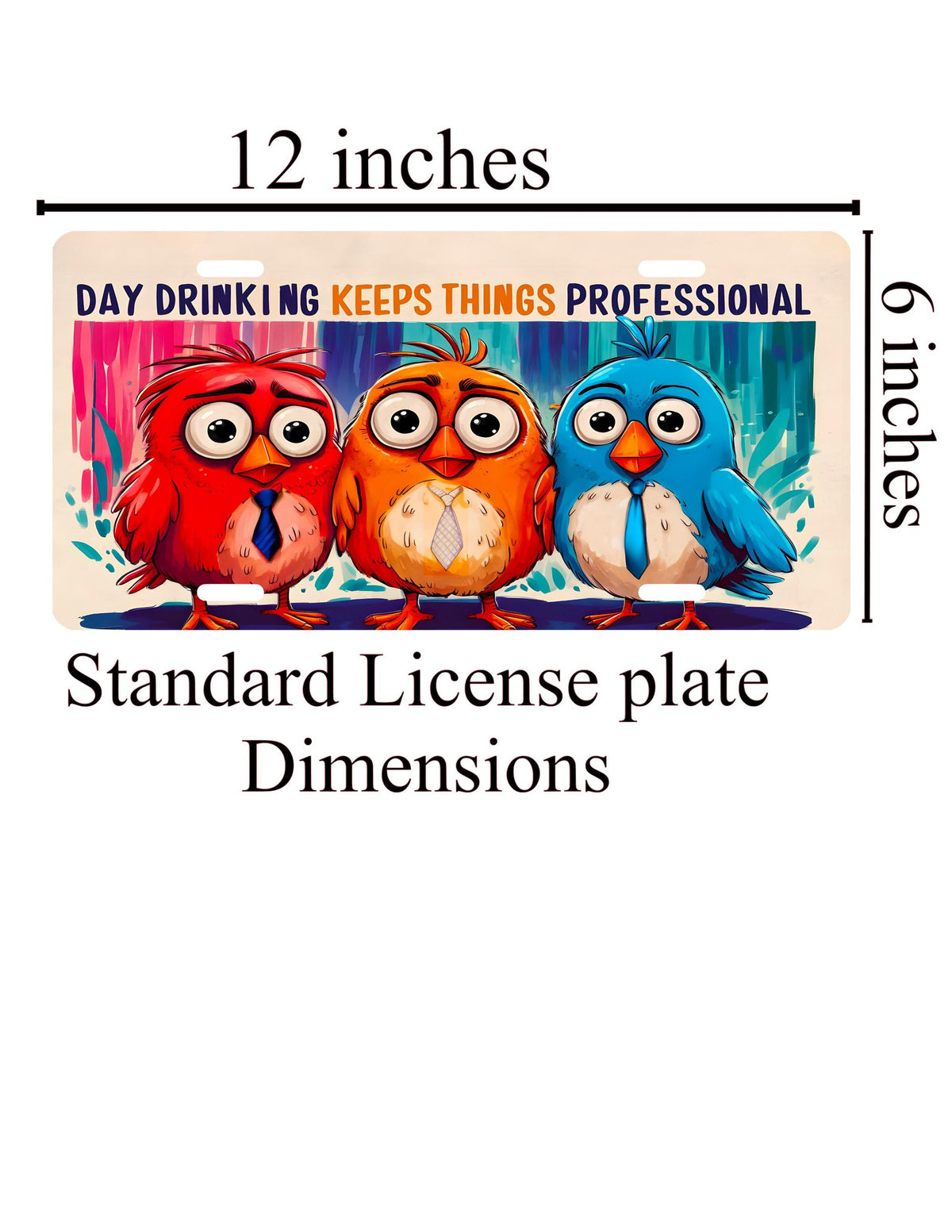Sarcastic Bird License Plate: Funny Car Quote Decoration